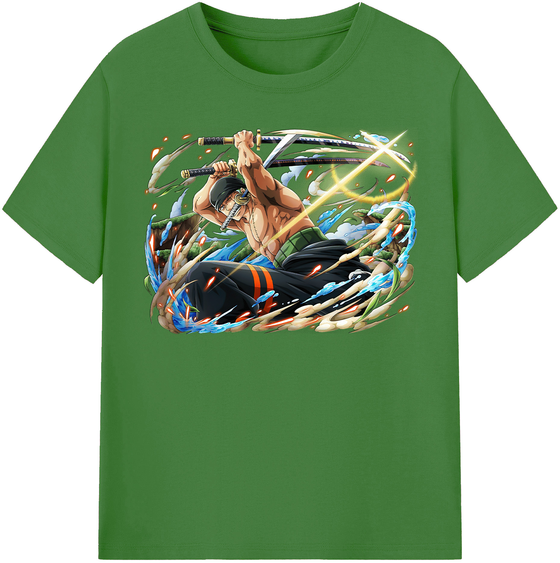 ワンピース ロロノア・ゾロ ONE PIECE Roronoa Zoro レディースカジュアルプリントTシャツ（綿100％）